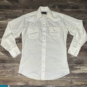 Vintage Panhandle Slim Western Snap Shirt Made USA Pearl Snaps Mens Medium